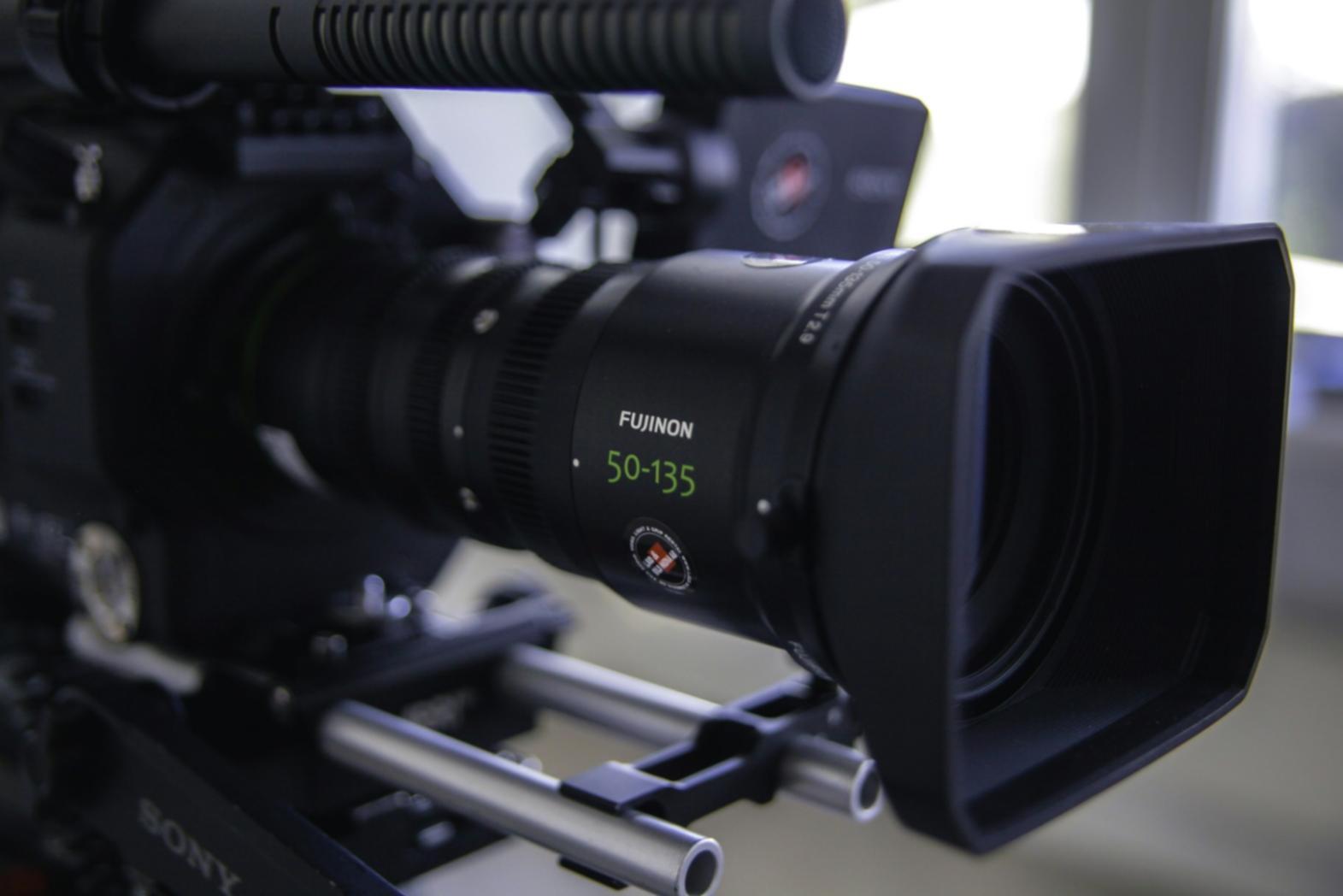 Professional video production setup with camera equipment